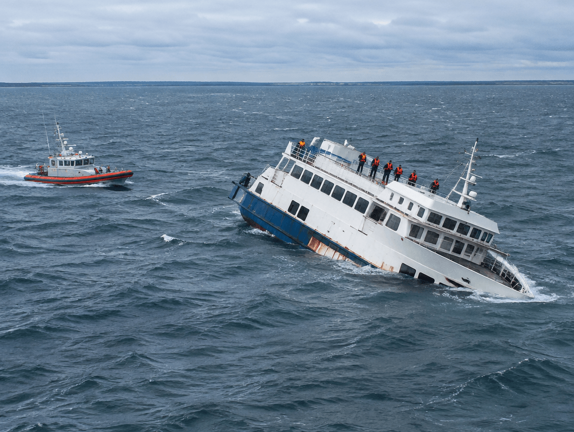 Ferry boat sinking