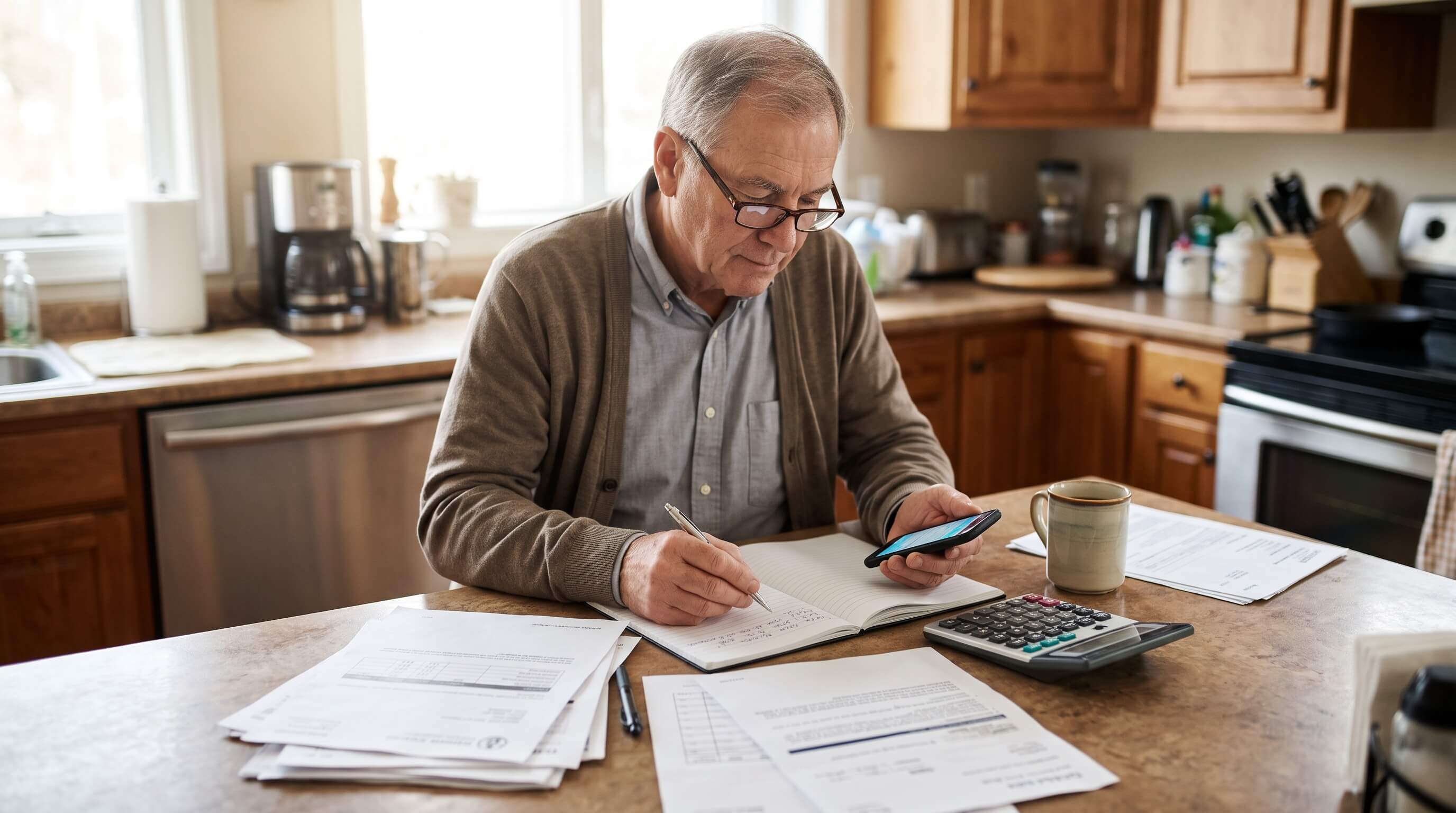 Social security disability claim document on a desk